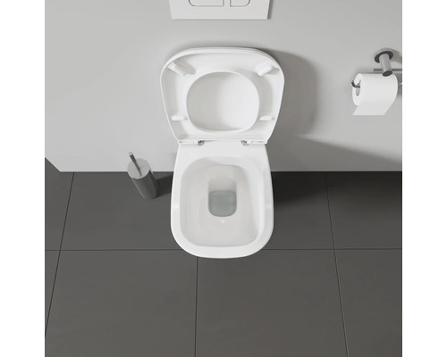 DURAVIT wandcloset D-Code, diepspoel, met rand, kort, wit, glanzend, zonder toiletzitting 2211090000