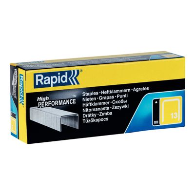 Rapid - Boîte de 5000 Agrafes N°13 (13/6mm) - acier galvanisé - pour cloueur