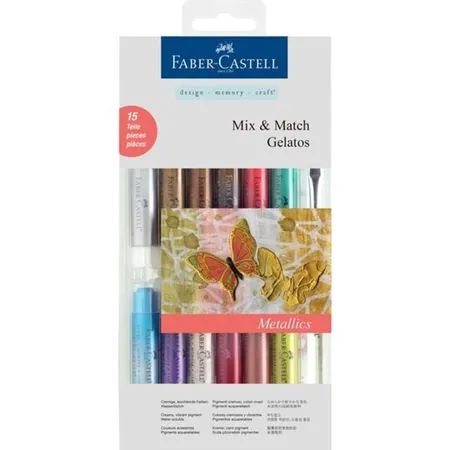 Faber-Castell Aquarellkreiden Gelatos Metallic, 15-teilig