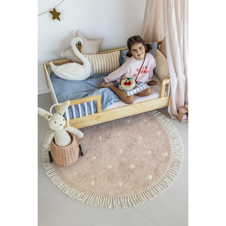 Tapis Petit Kinderteppich Fleur pink Ø 120 cm