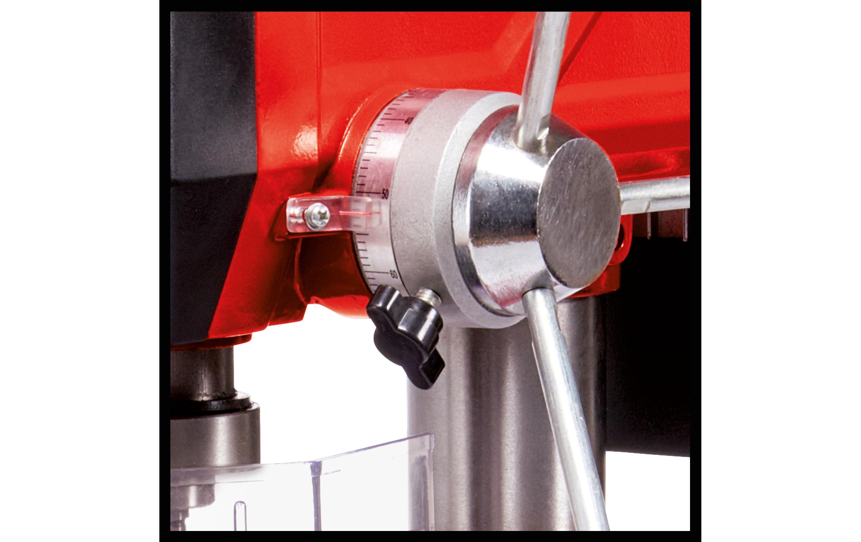 Säulenbohrmaschine TE-BD 750 E<br>Säulenbohrmaschine mit höhenverstell-, neig- und drehbarem Bohrtisch mit Verbreiterung