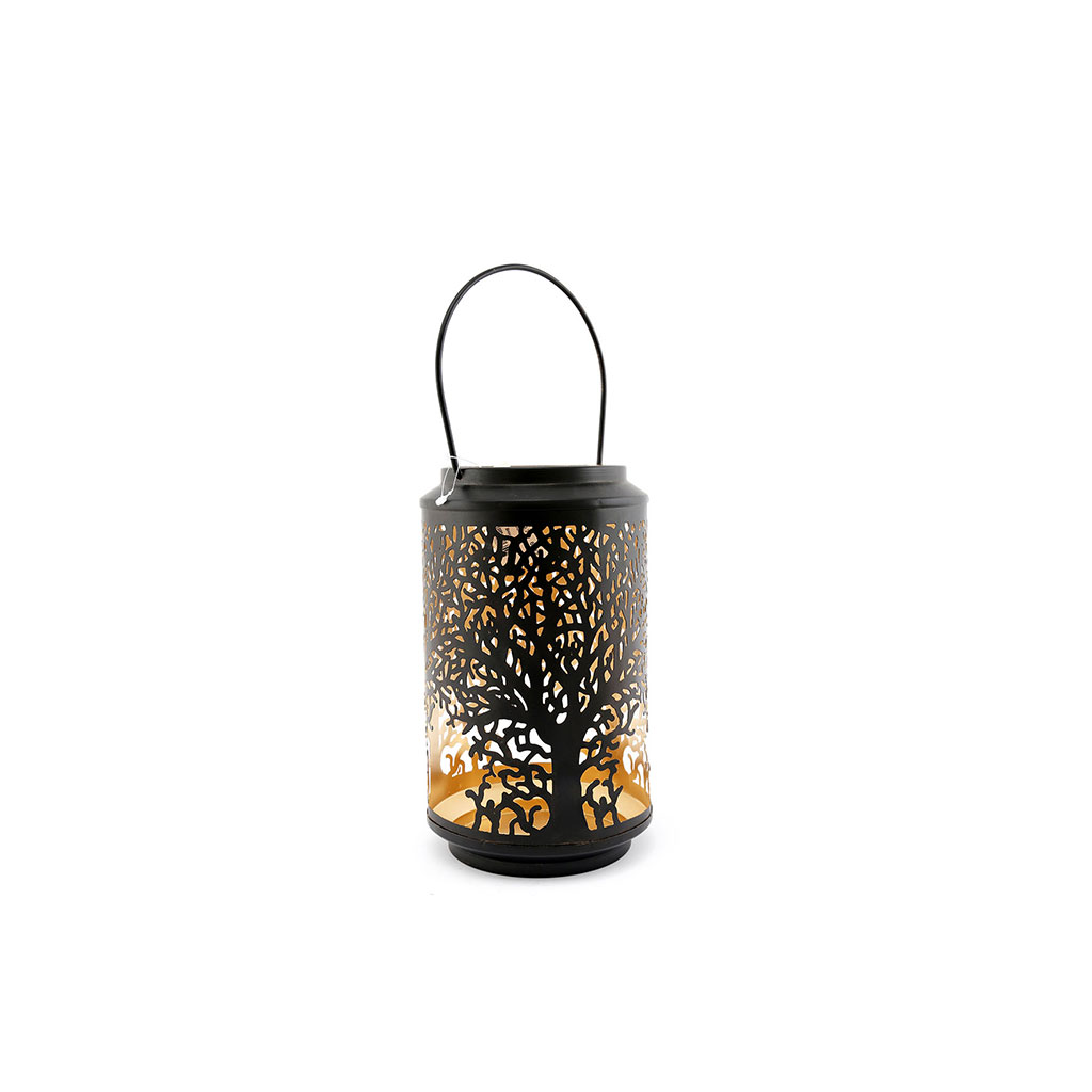 Lanterne photophore arbre de vie D15.5x25.5cm