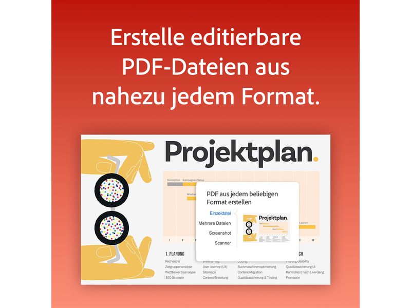 Adobe Acrobat Pro ESD, Subscription, 1 Jahr, WIN & MAC, ML Die zuverlässigste PDF-Lösung ist jetzt noch besser vernetzt