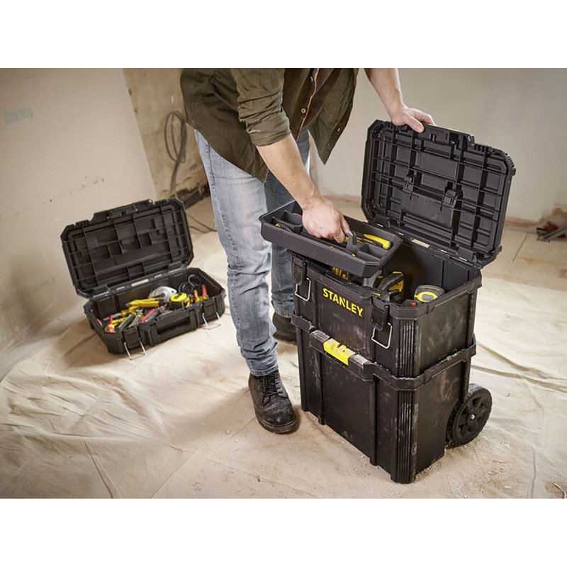 Servante roulante modulaire 3-en-1 Stanley 80 litres