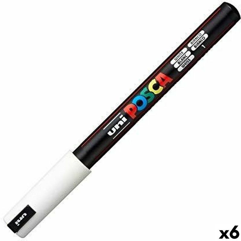 Uni Posca - PC-1MR - Verfstift - Wit - Ultra Fijn - 0.7 mm