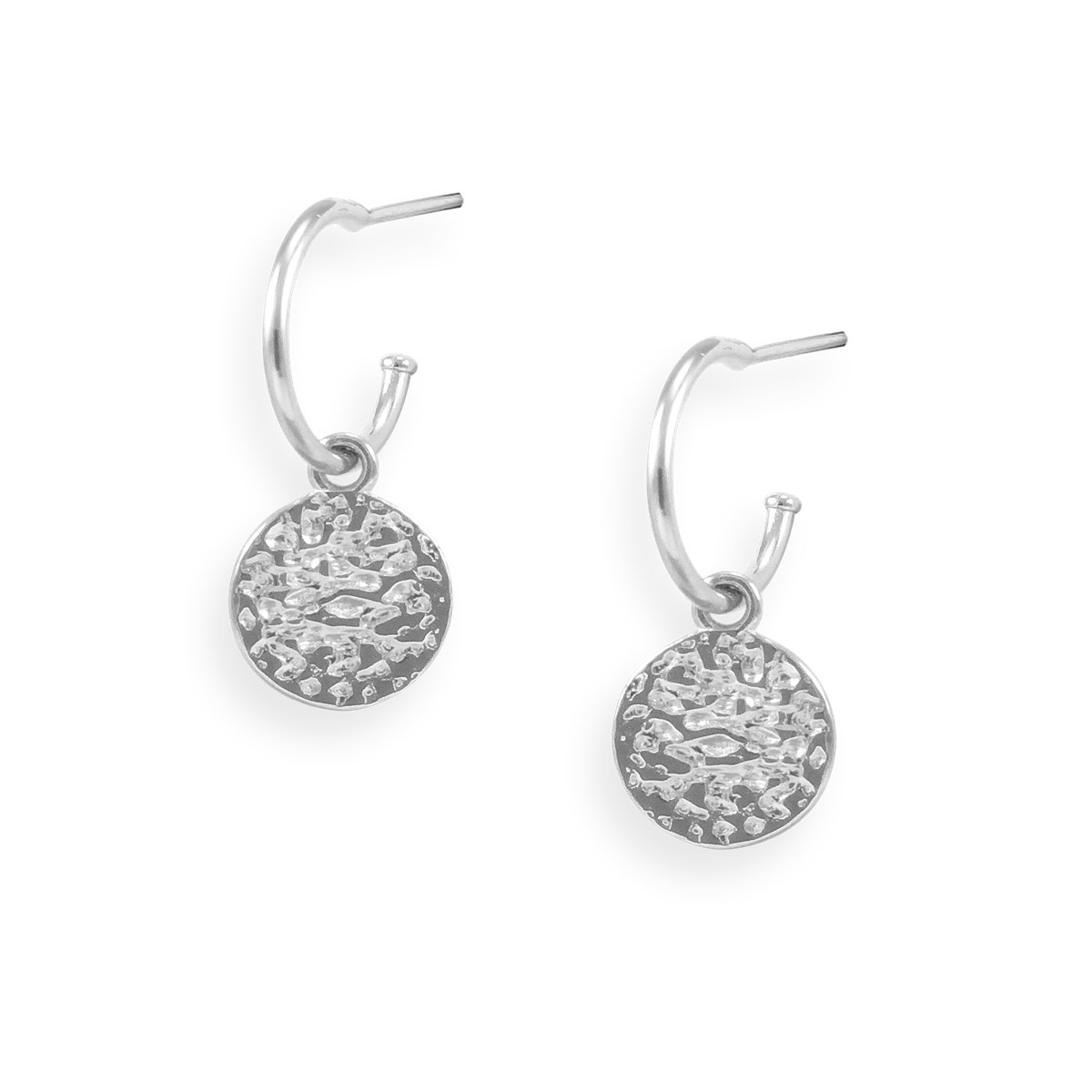 Boucles d'oreilles en argent 925 rhodié pendantes