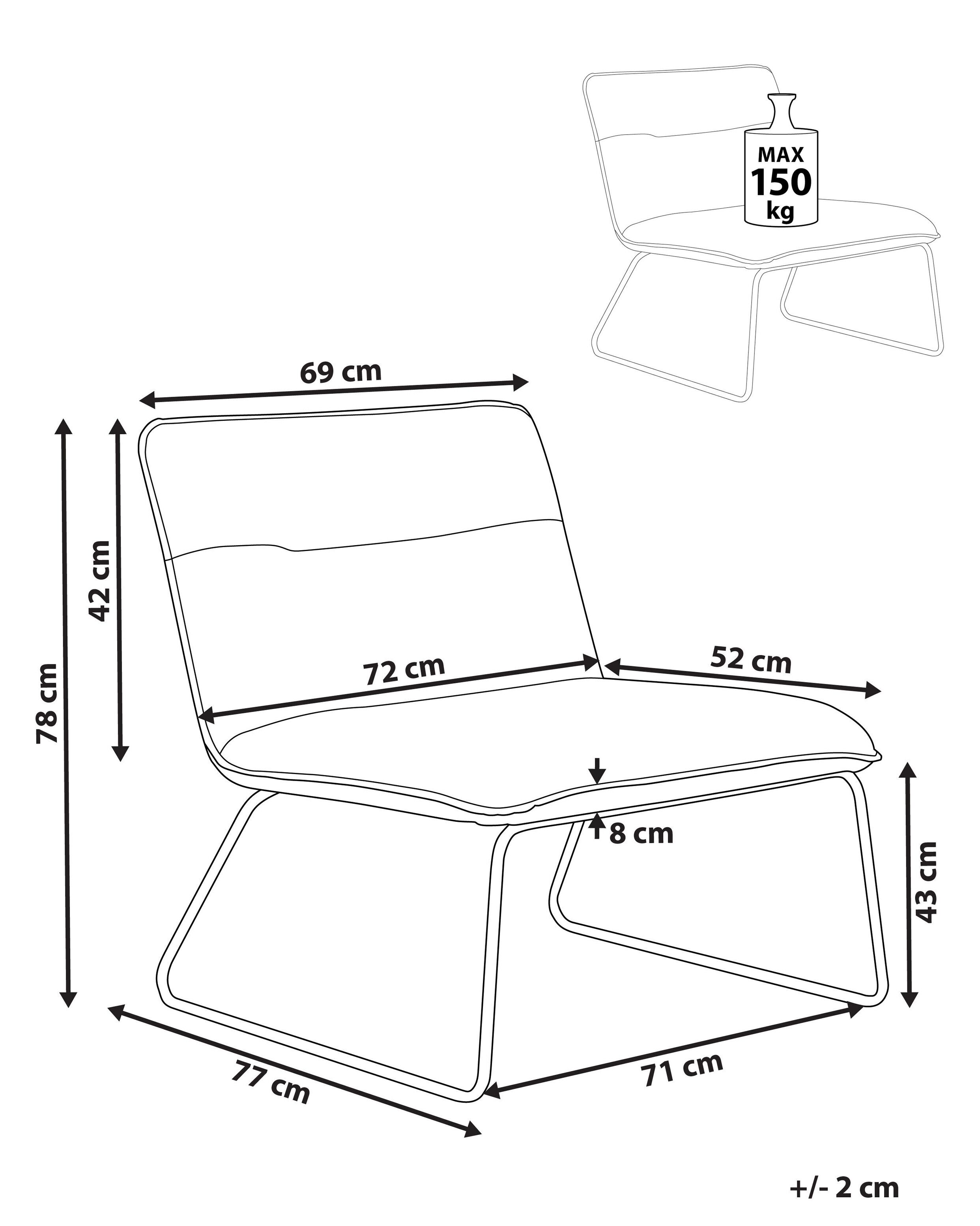 Fauteuil COTULLA Kunstleer Lichtbeige