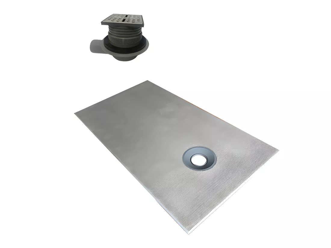 Receveur prêt à carreler découpable avec siphon - 160 x 90 x 4cm - Polystyrène extrudé - DELOS