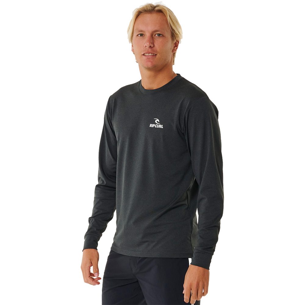 Rip Curl Stack UPF UV-Shirt Herren black marle