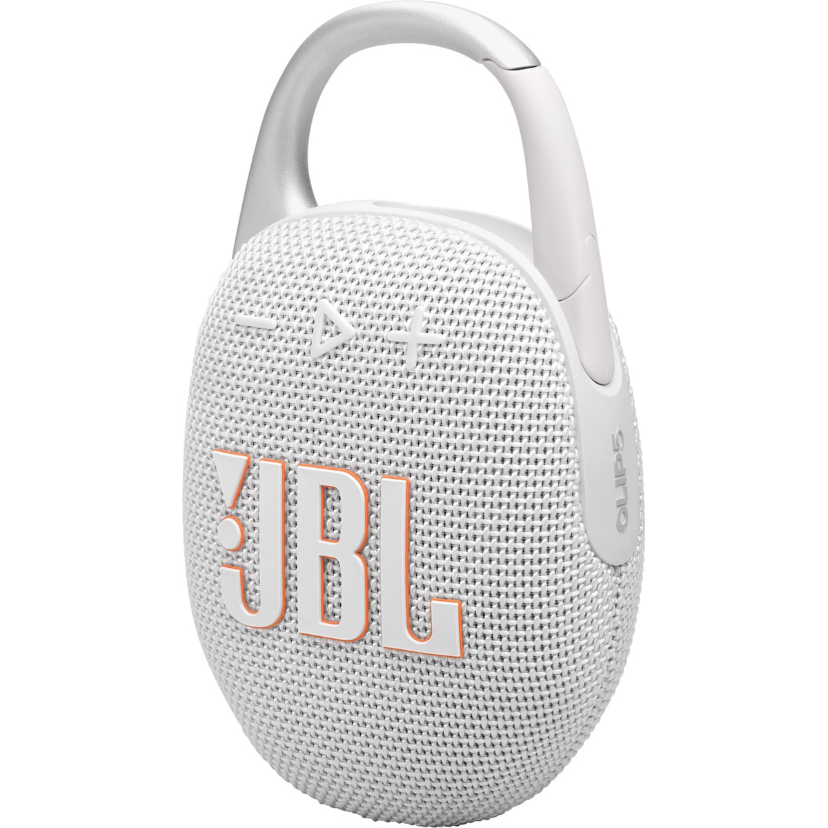 JBL Clip 5 bærbar høyttaler (hvit)