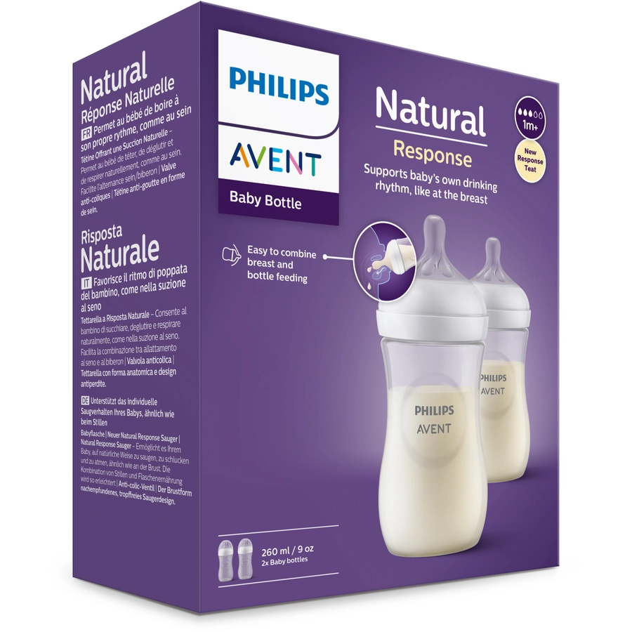 Philips Avent Babyflasche SCY90302 Natural Response 260ml 2 Stück