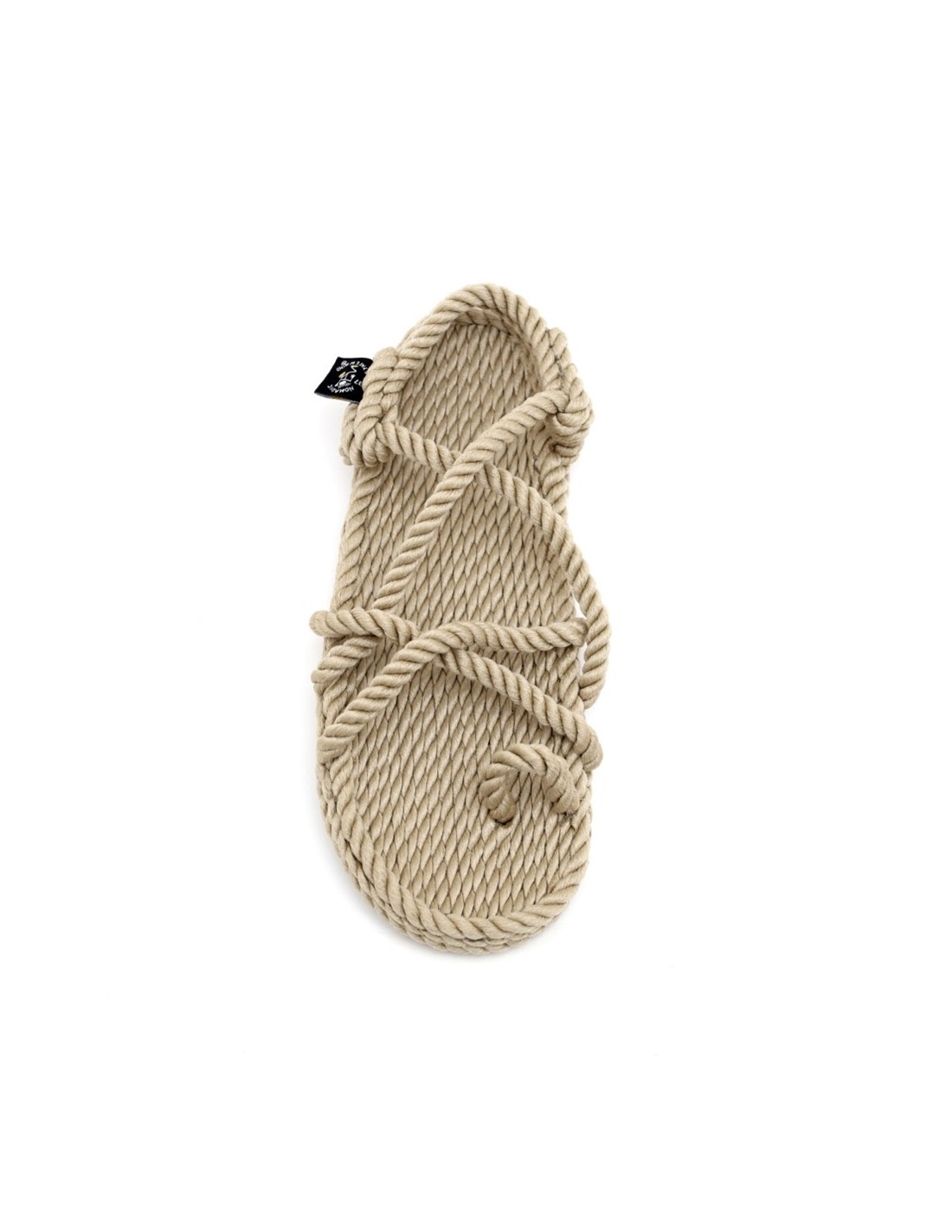 nomadic Sandales Femme toe joe beige en corde