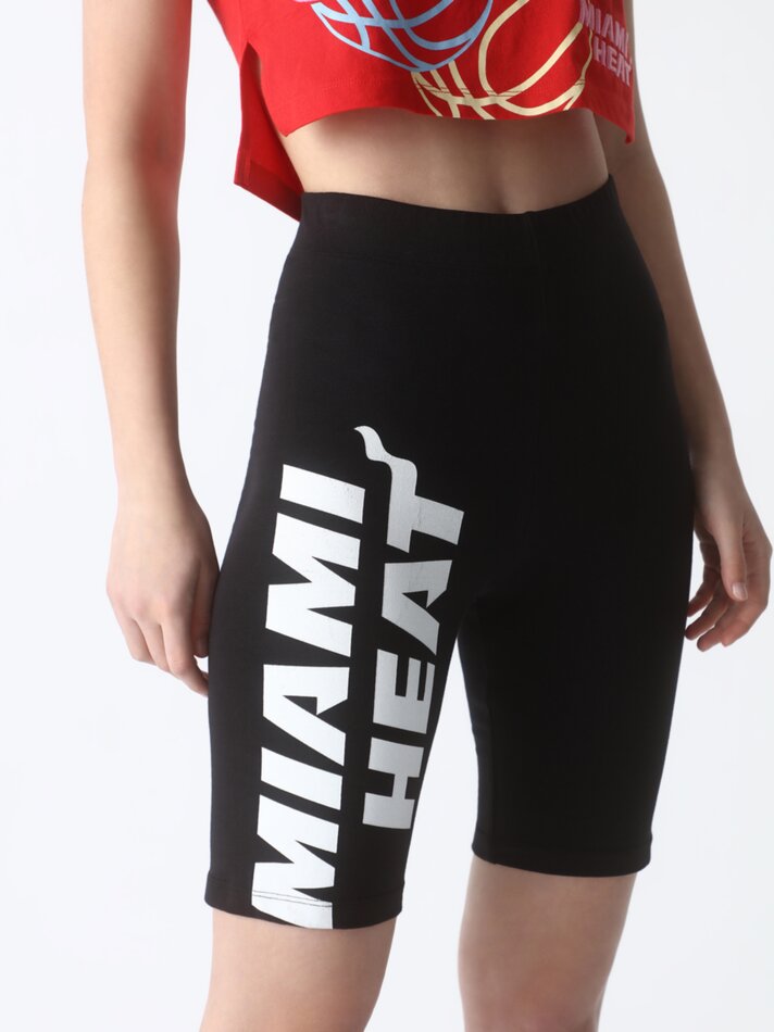 Calça legging de ciclismo Miami Heat NBA - Preta