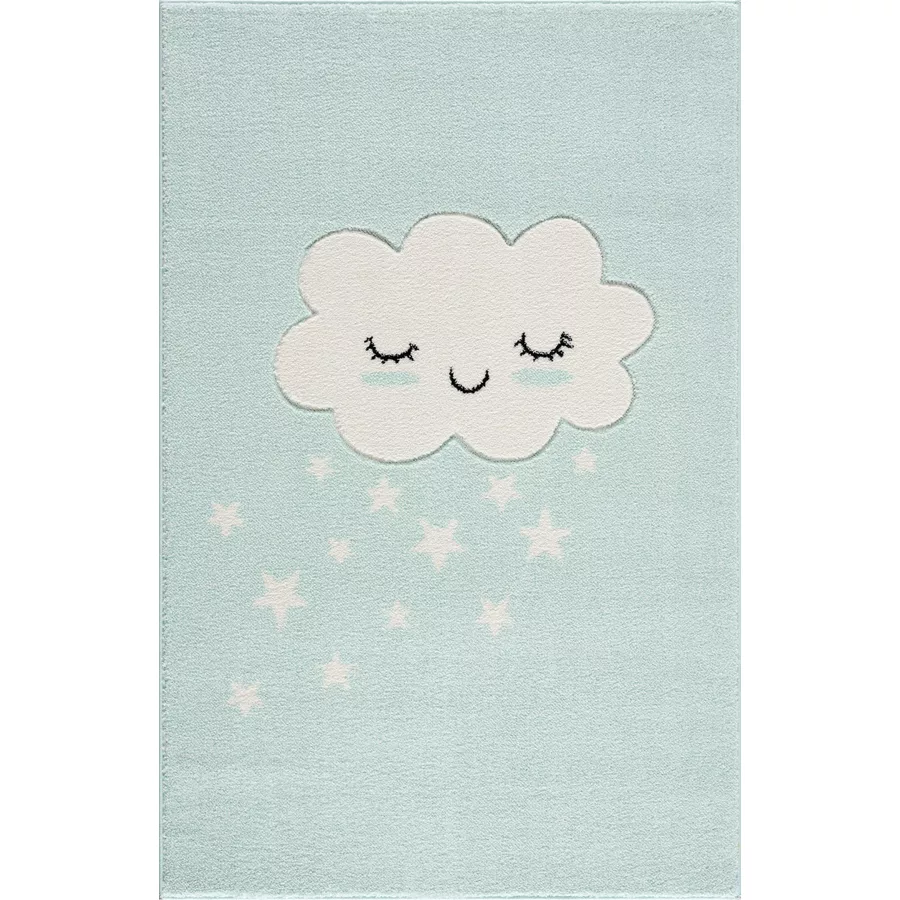 LIVONE Kinderteppich Kids love Rugs WOLKE mintweiss