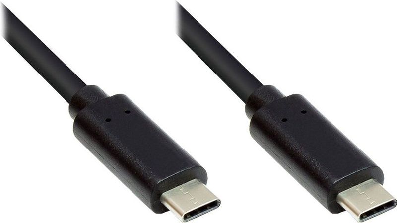 USB-C naar USB-C kabel - USB2.0 - tot 60W / zwart - 0,50 meter