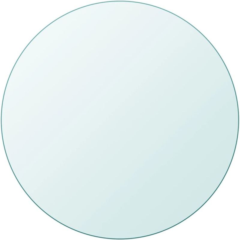 vidaXL - Tafelblad - Transparant - Geharde Glas - Diameter 900 mm