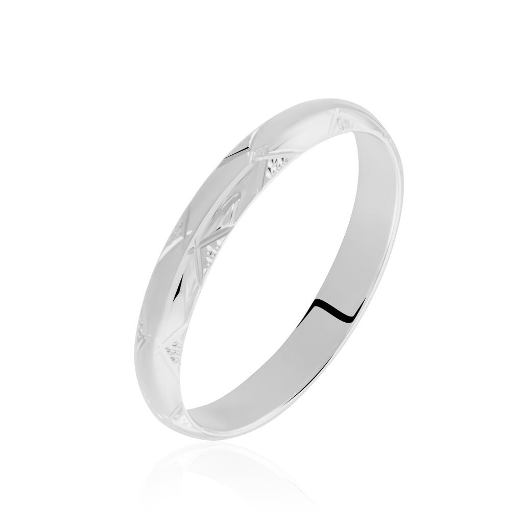 Alliance Harmonie Demi Jonc Classique Or Blanc