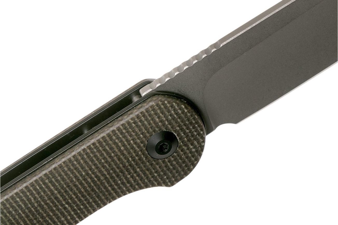 Civivi Elementum Button Lock C2103C Stonewashed, Dark Green Micarta zakmes