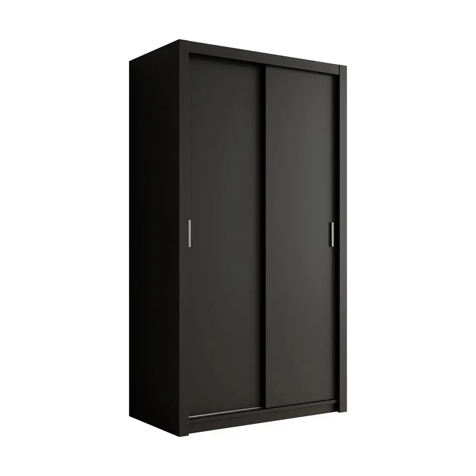 Meubella - Kledingkast Blake - Mat Zwart - 120 cm