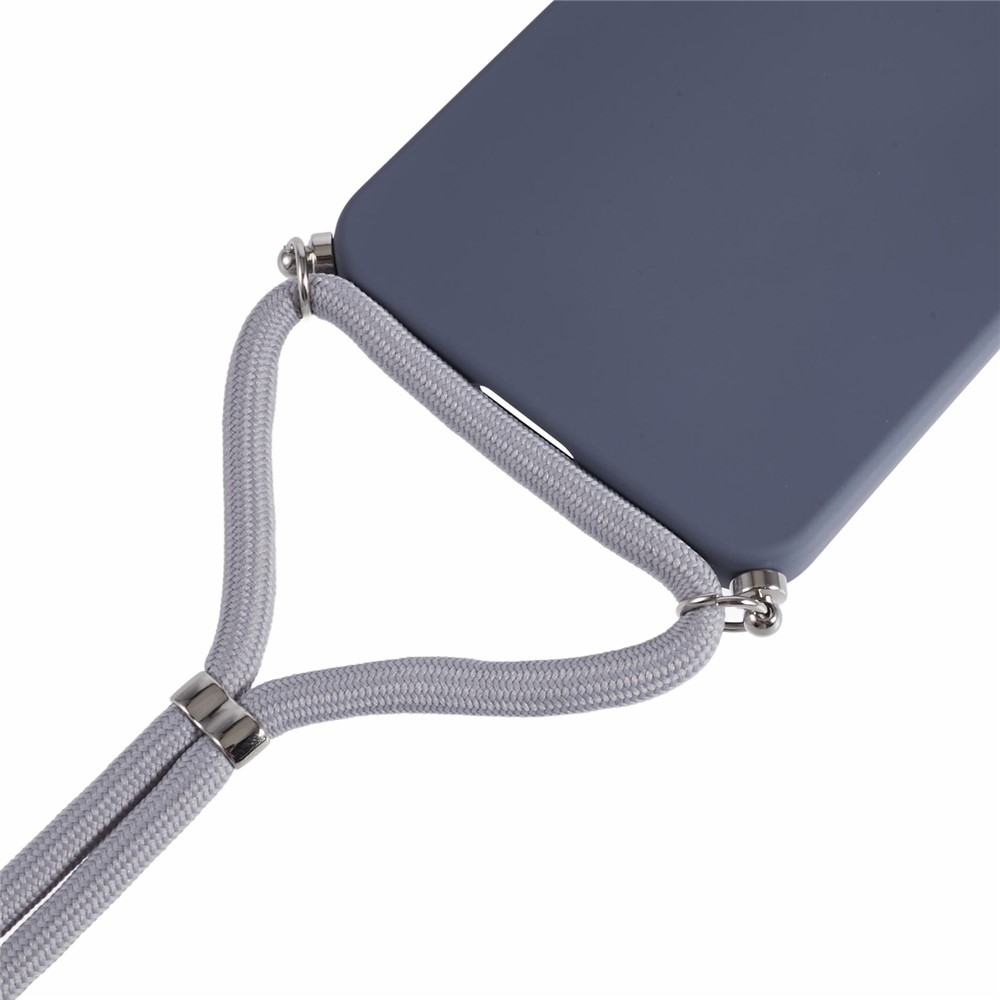 Samsung Galaxy S25 FE Necklace Gummi Case Hülle   Handykette (70cm) - Grau