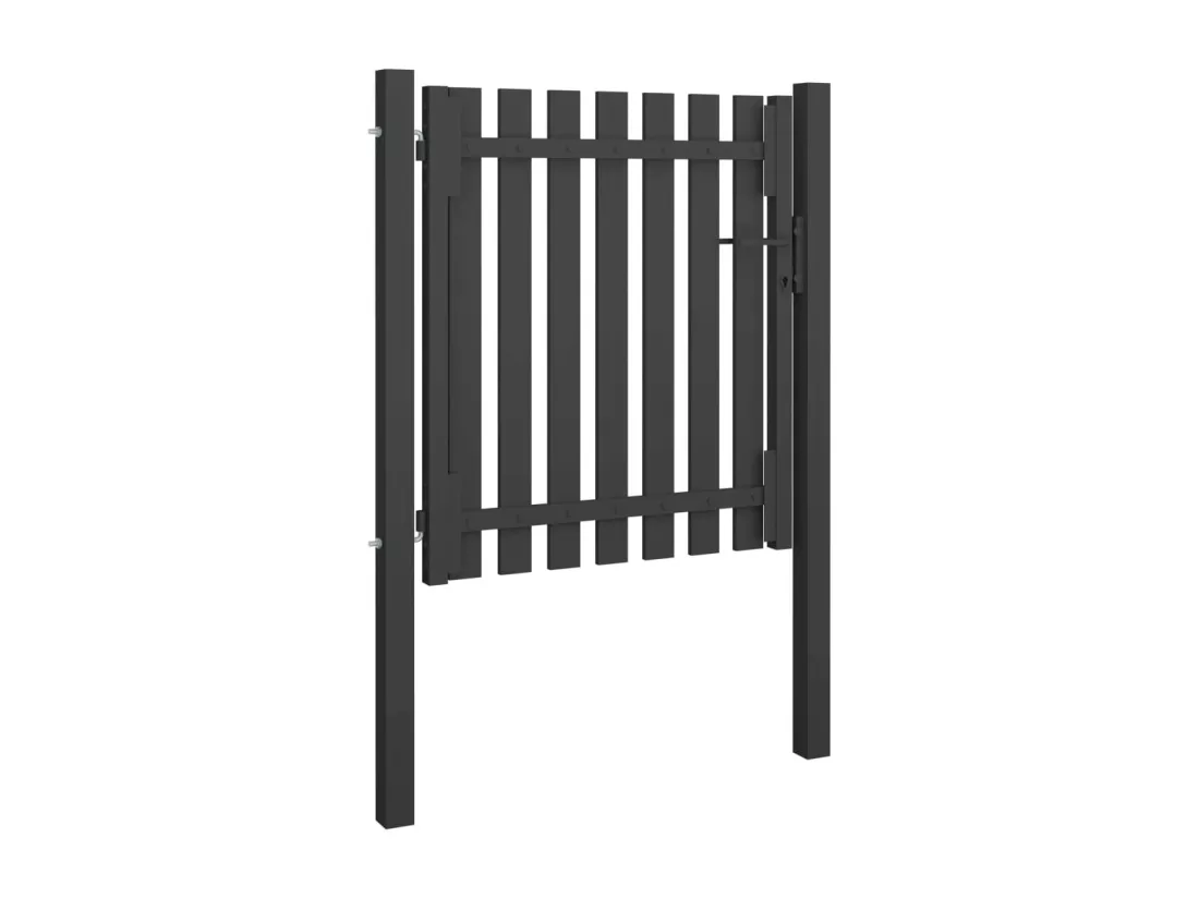 Portail de cl?ture de jardin Acier 1x1,25 m Anthracite