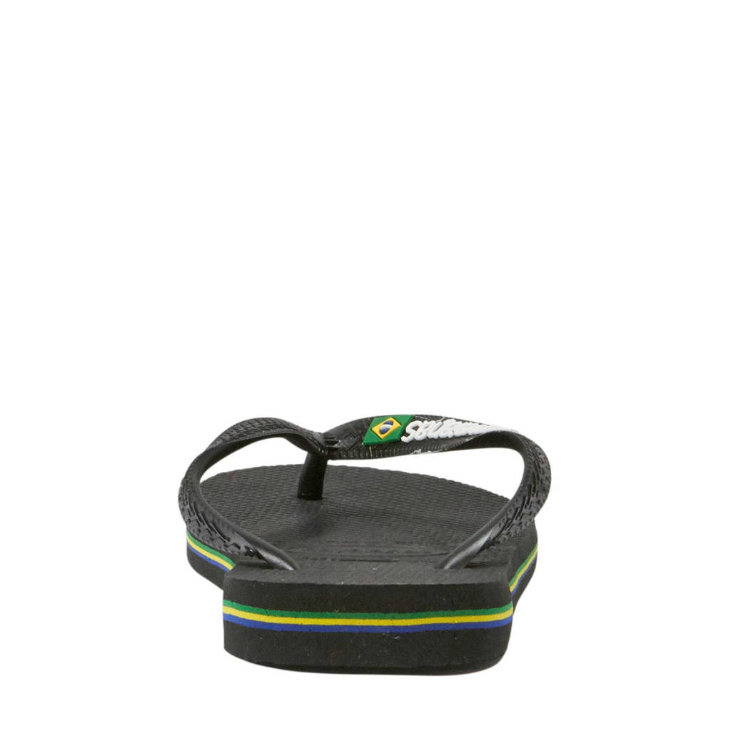 Havaianas Brasil Logoteenslippers zwart