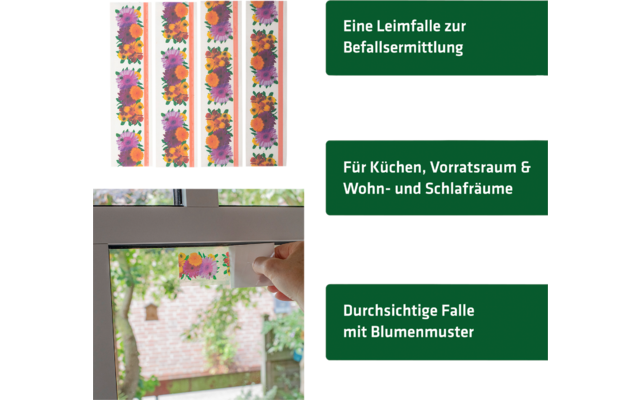 Gardigo Fenster Fliegenfalle Blume 4er Set
