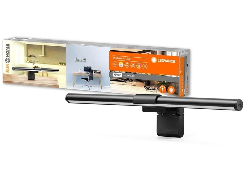 Ledvance Klemmleuchte Sun@Home LED Monitor, 2.5 W, CRI95 Smarte Monitor-Klemmlampe mit WiFi- Technologie