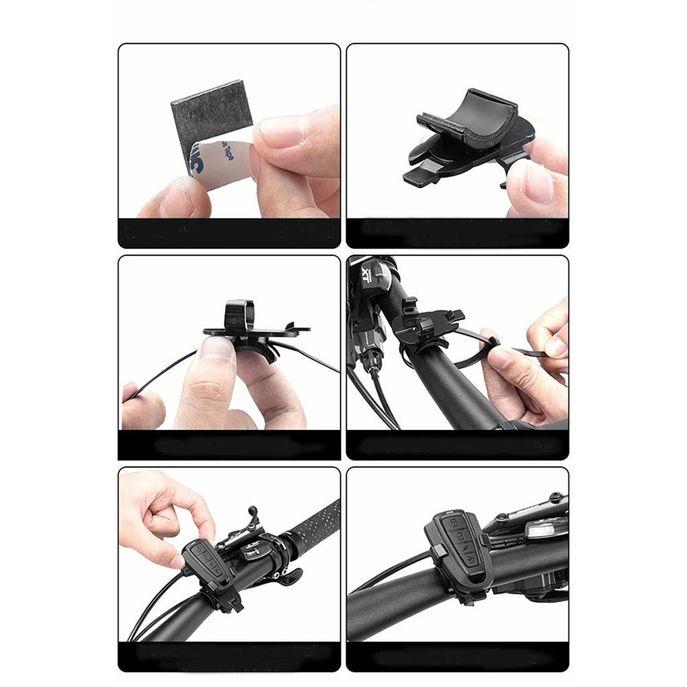 (83 - 115dB) Anti-Diebstahl Elektrischer Velo Fahrradalarm mit Fernbedienung (IPX5) - Schwarz