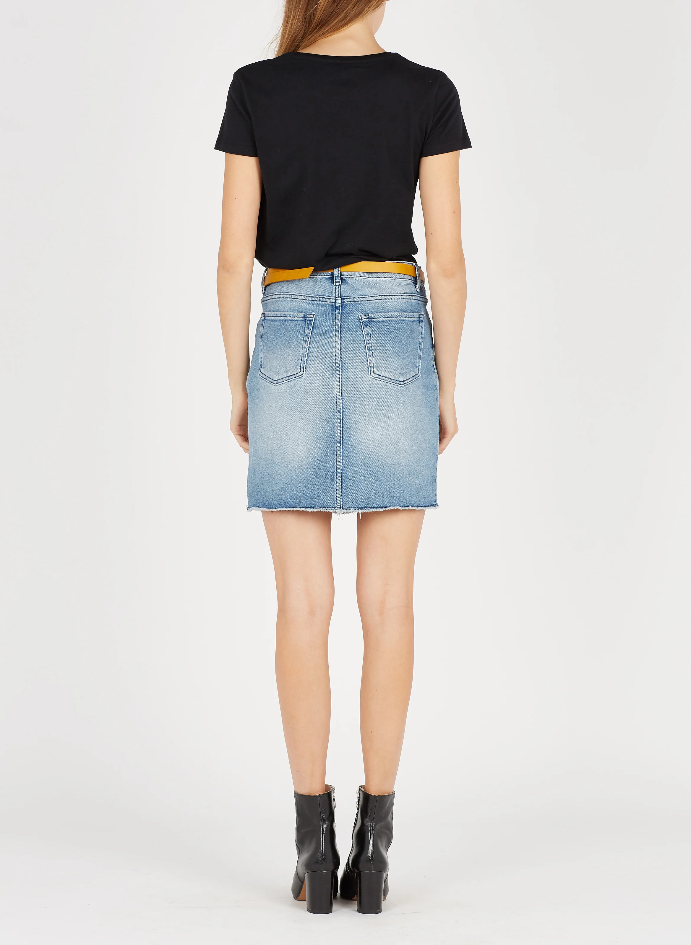 Tee-shirt col rond en coton | Noir