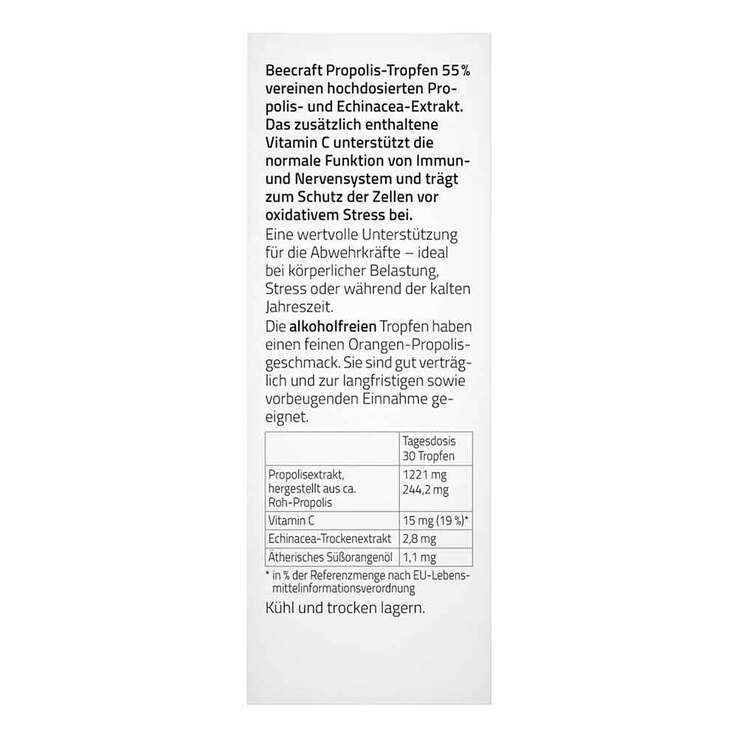 Beecraft Propolis Tropfen 55% plus Echinacea, 30 ml