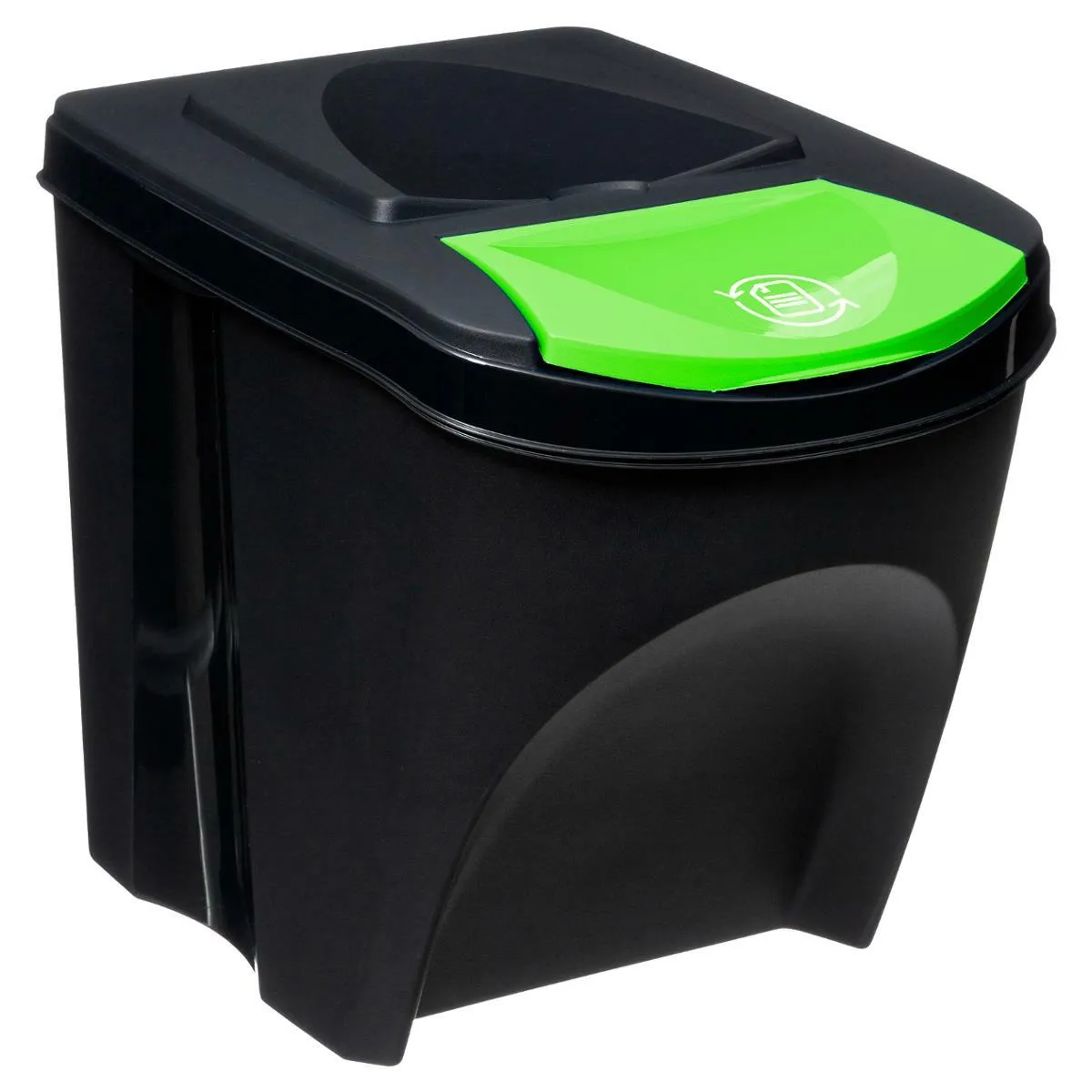 Five Simply Smart Lot de 3 Poubelles de Tri 25 L - Gris