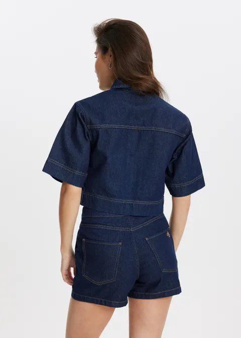 Denim blouse blauw (INDIGO)
