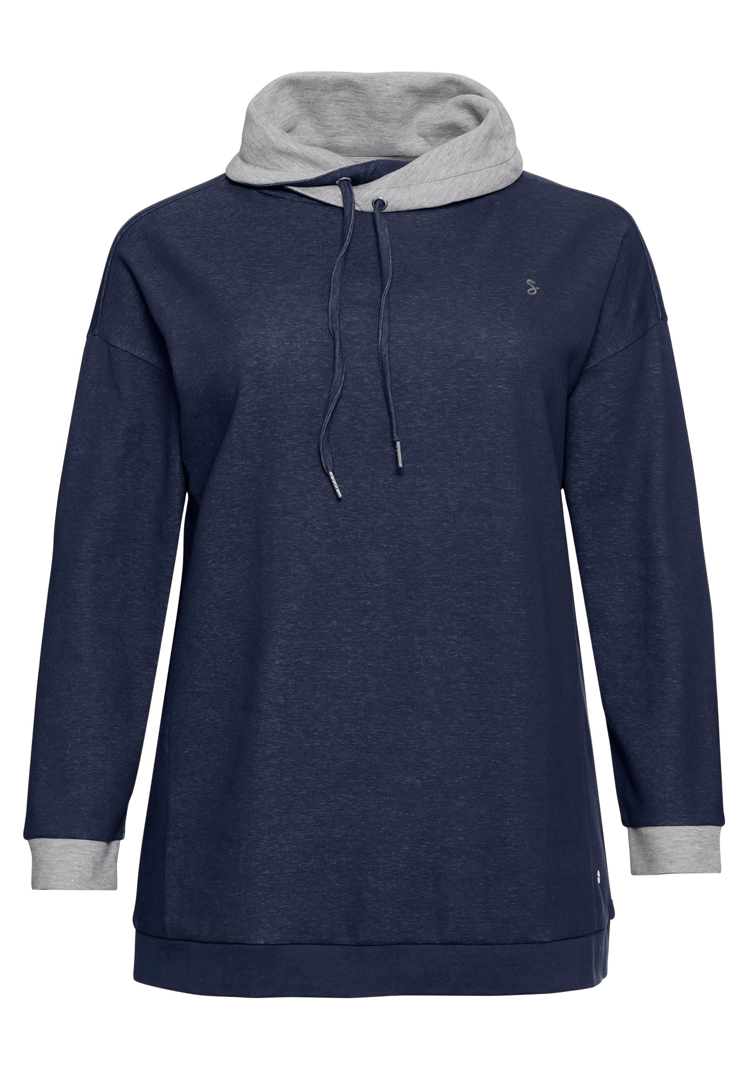 Shirt mit weitem Kragen und Doubleface-Verarbeitung
