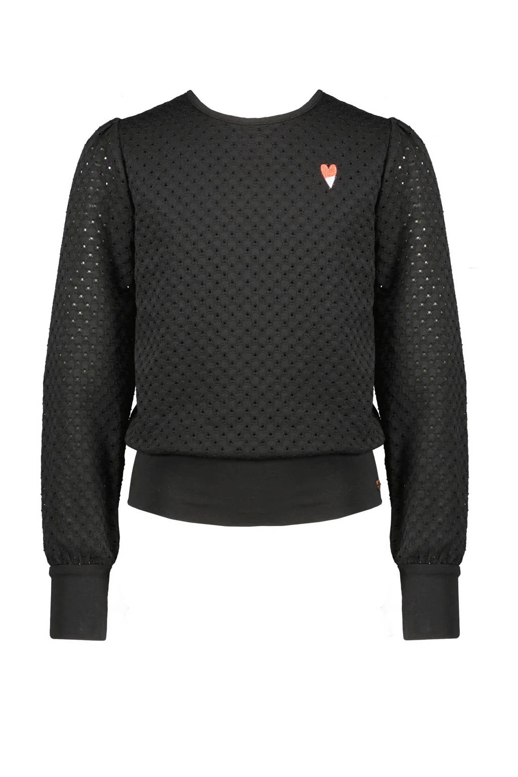 NONO blousetop zwart broderie
