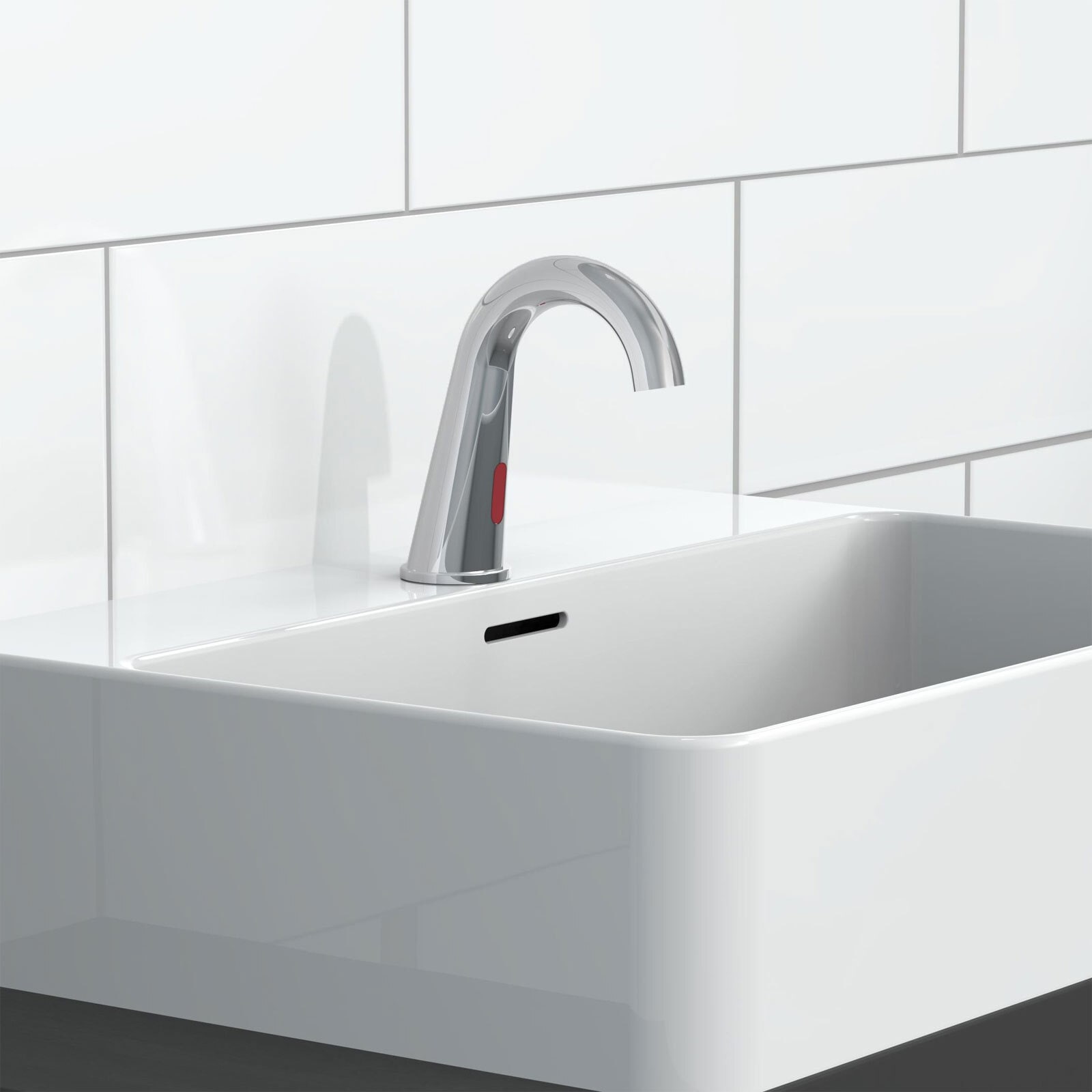 Waschtischarmatur aus Chrom glänzend