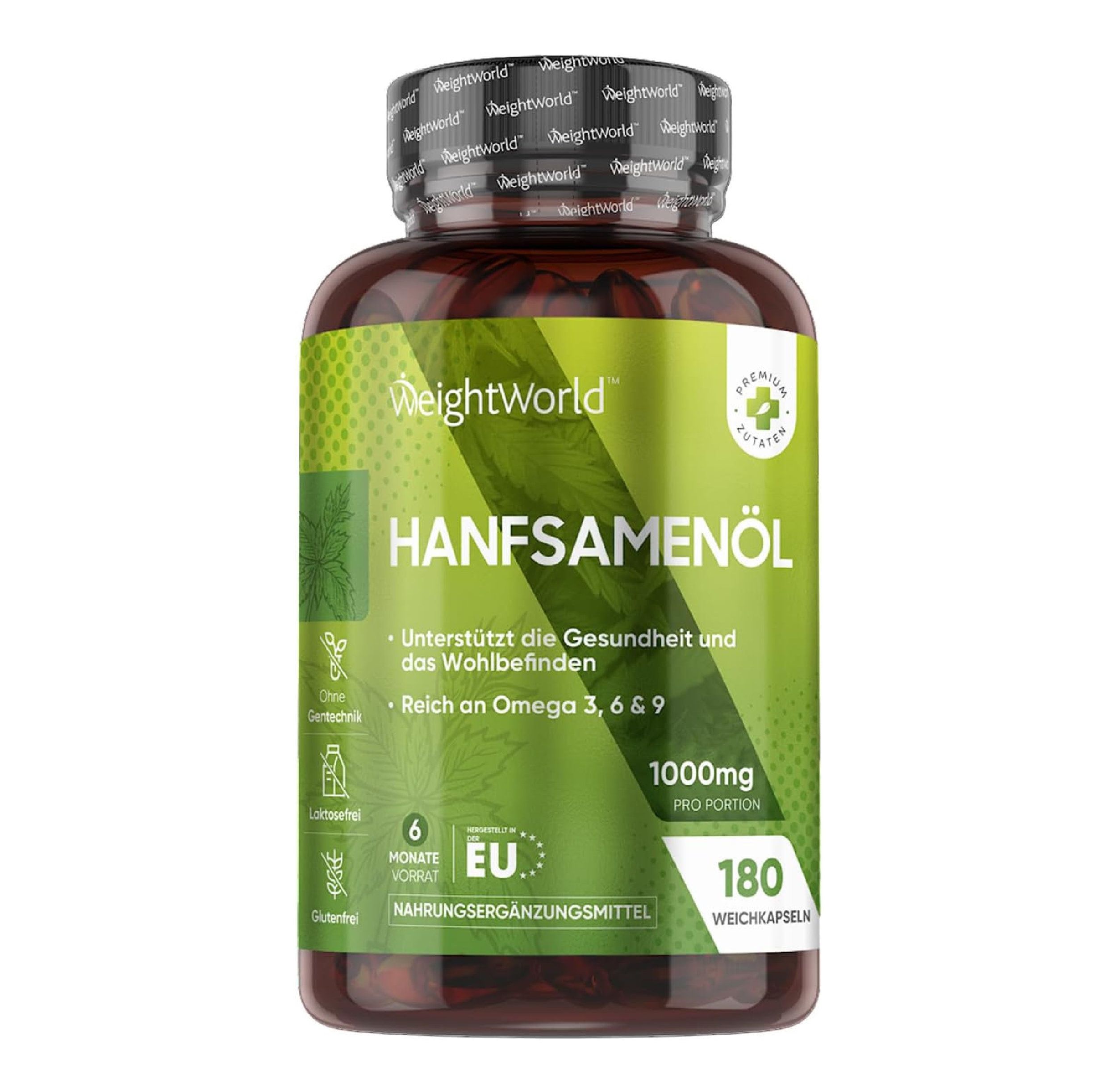 WeightWorld Hanfsamenöl Vegan Softgels