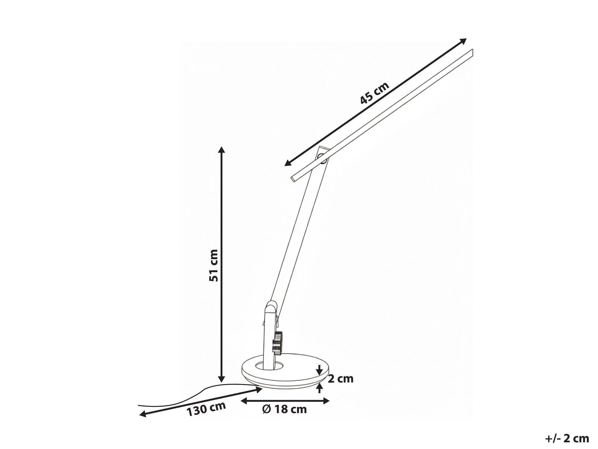 LED bureaulamp CETUS met dimmer Zilver