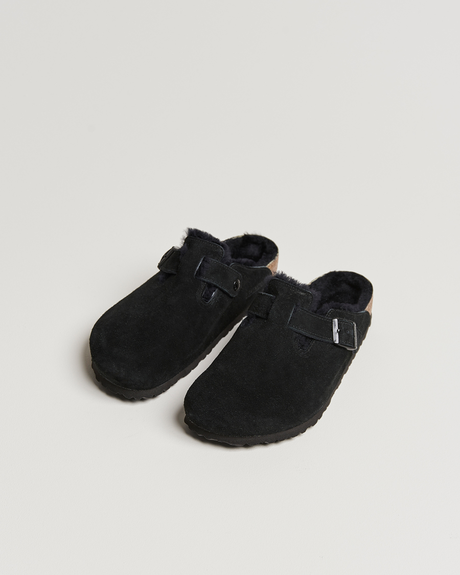 BIRKENSTOCK Boston Shearling Black Suede
