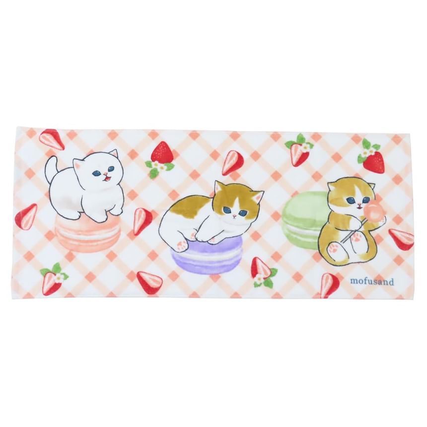 White & Peach - mofusand gezichtshanddoek