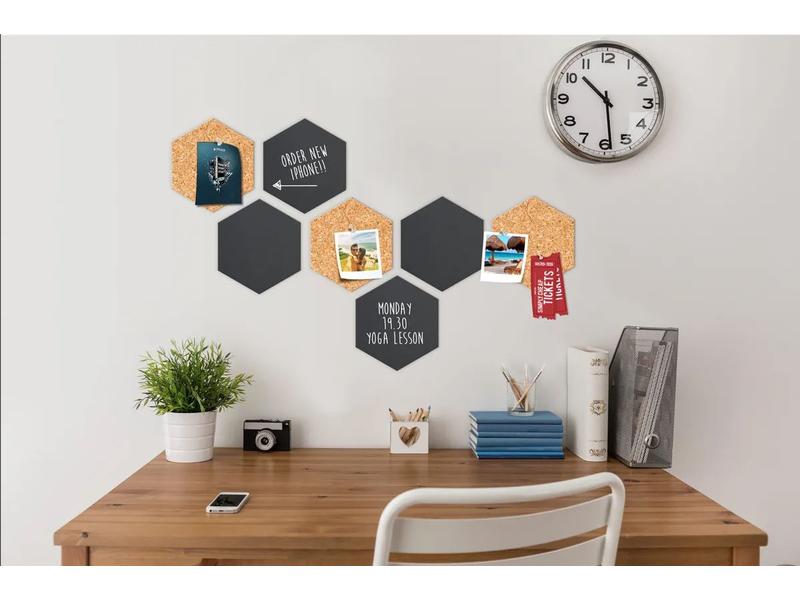 Securit Comboboard Silhouette Hexagon 7Stk.   Kreidetafel, Kreidetafel
