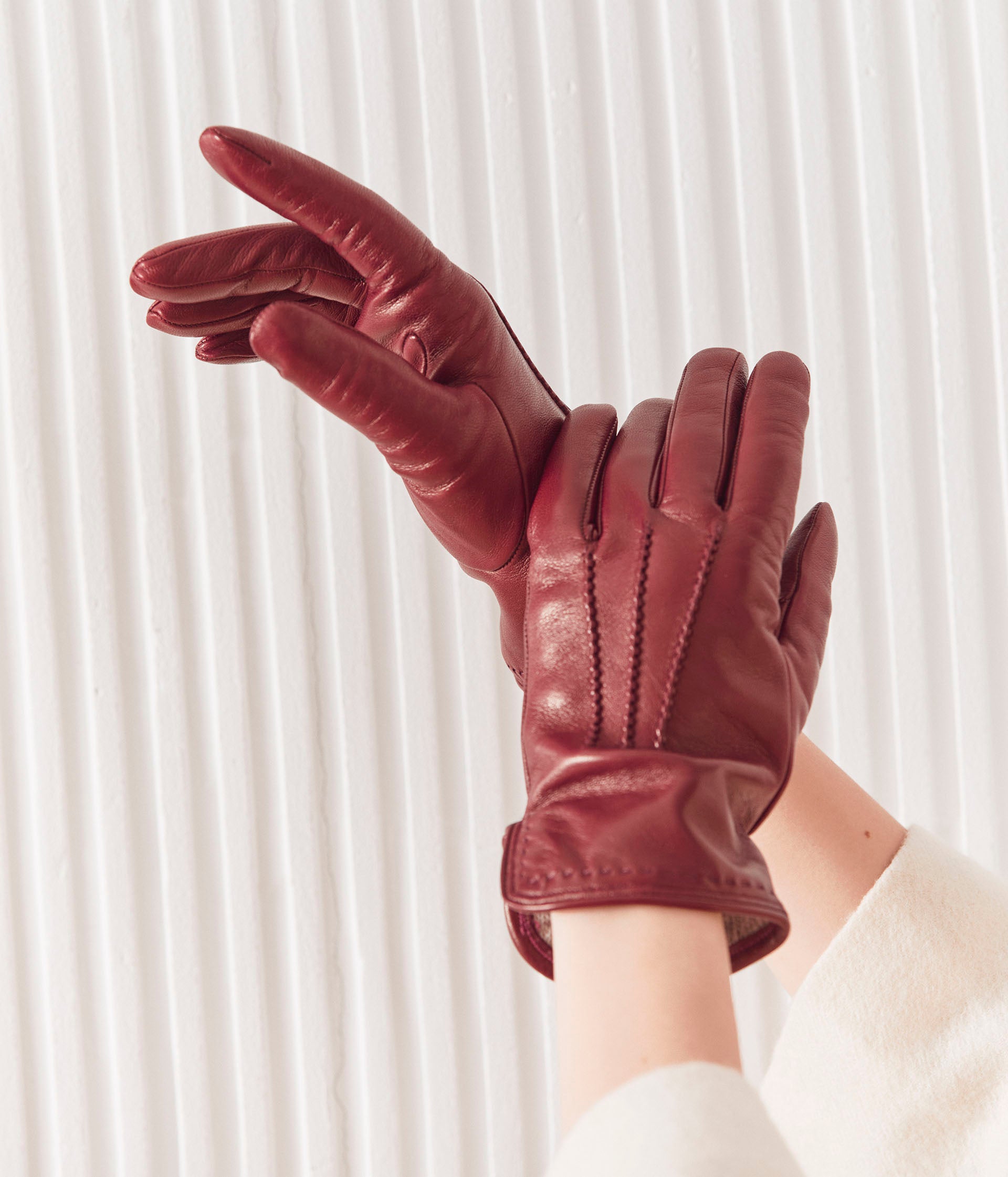 Gants en cuir rouges Robin