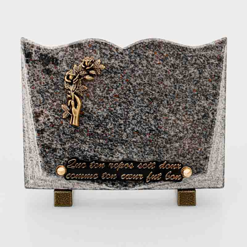 Plaque funéraire en granit