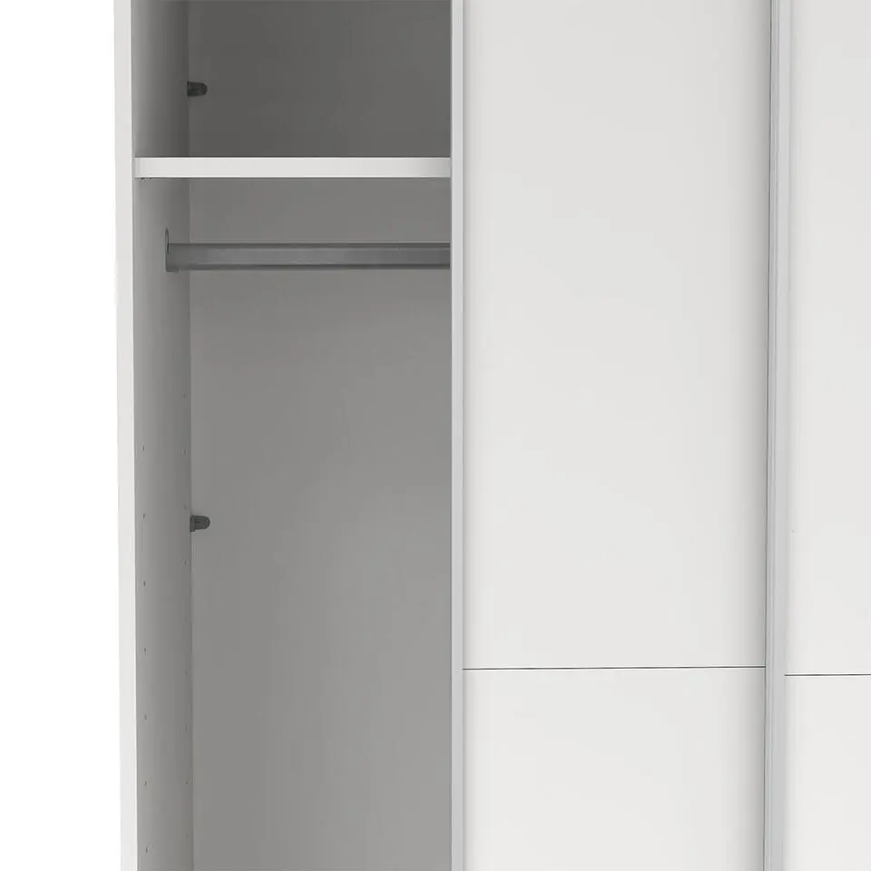 Hioshop Como schuifdeurkast 2 deuren 120x220cm wit
