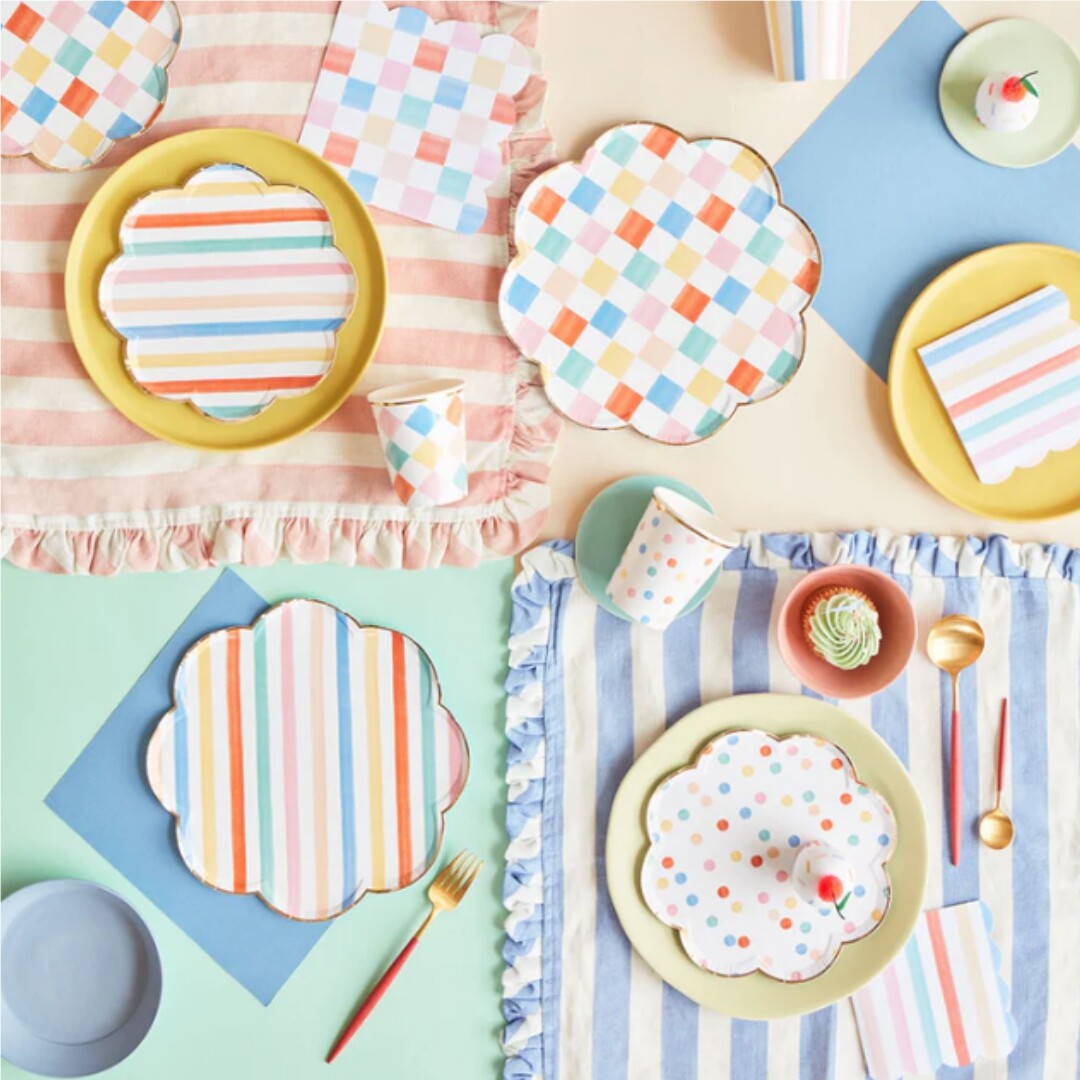 Meri meri bekers colourful pattern – 8st