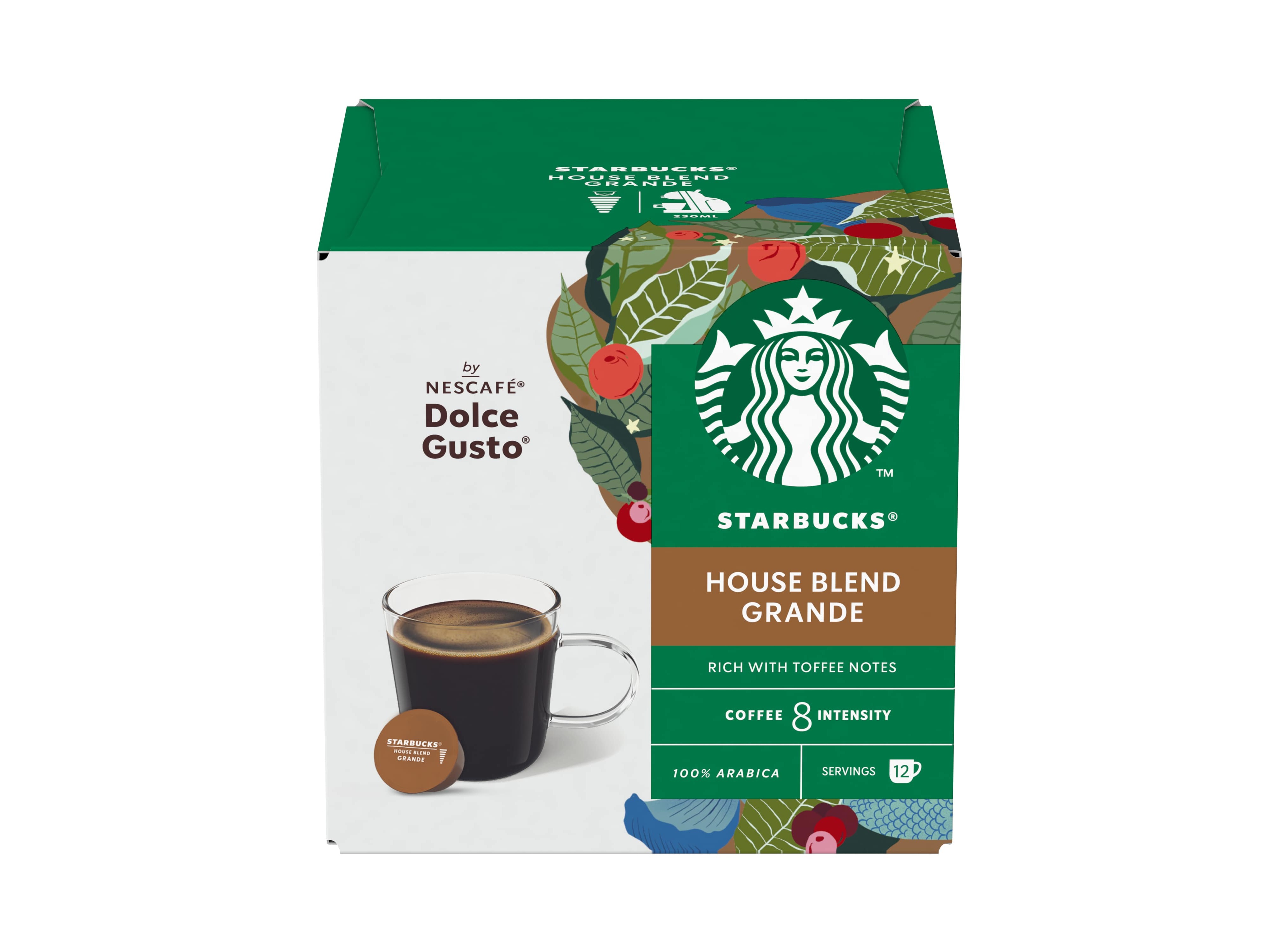 CÁPSULAS STARBUCKS COMPATÍVEL DOLCE GUSTO CAFÉ HOUSE BLEND MEDIUM 12UN