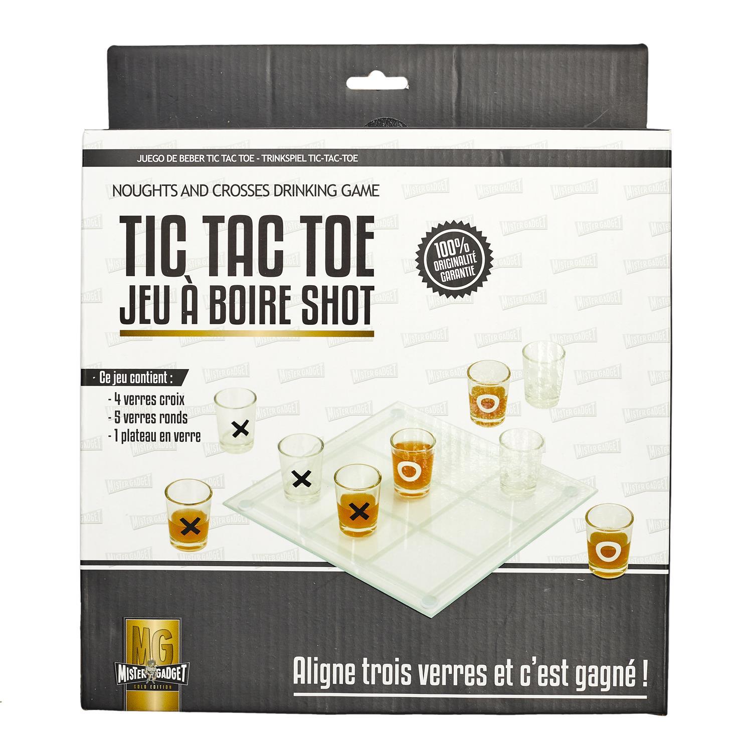 JEU A BOIRE TIC TAC TOE VERRE SHOT X9 VERRES
