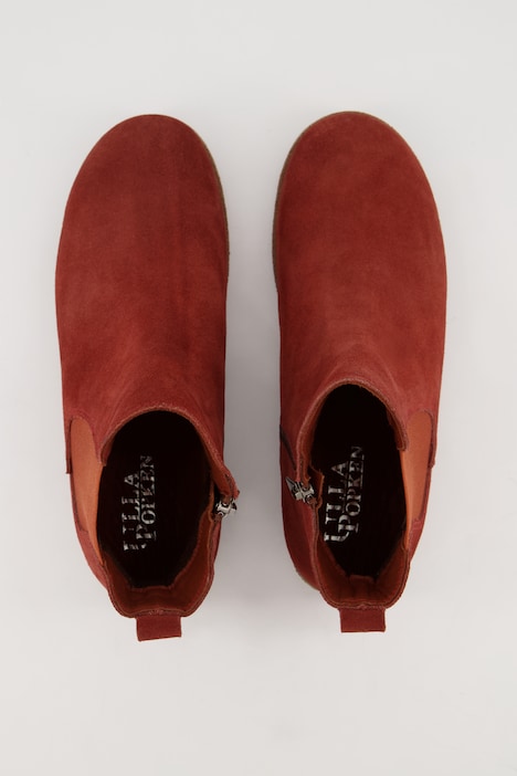 Chelsea-Boots, Veloursleder, Elastikeinsatz, Weite H