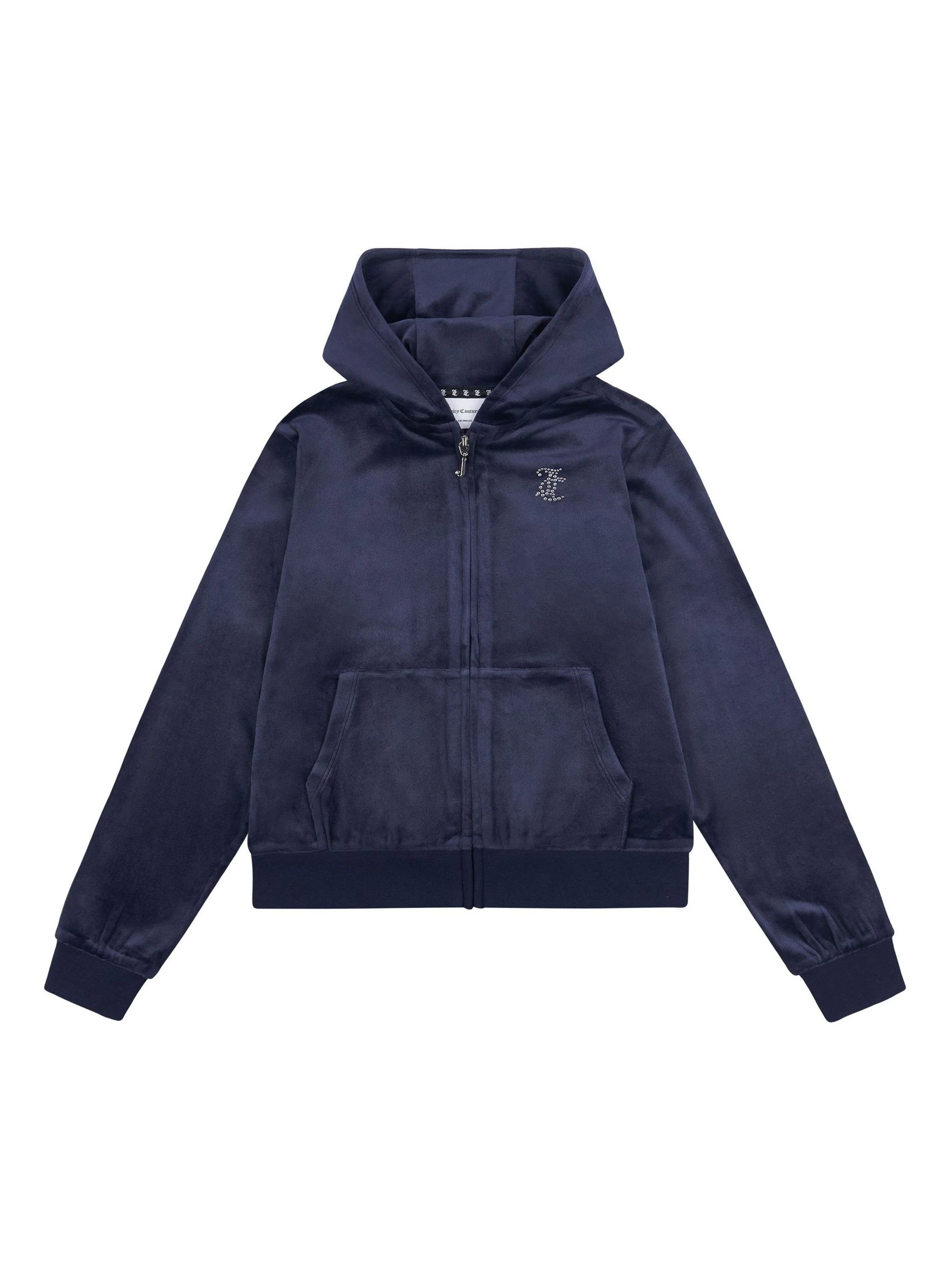 Lichtblauw - Juicy Couture ruitvormige hoodie met rits