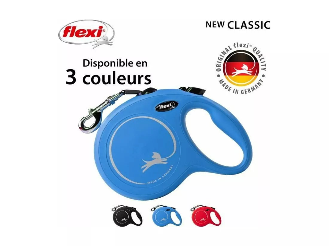 Laisse L Tape 8 m blue